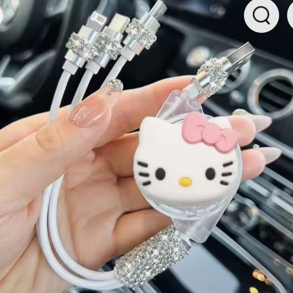 ✨ Hello Kitty Pink Bow Phone Charger – Must-Have Collector’s Item ✨Bring charm